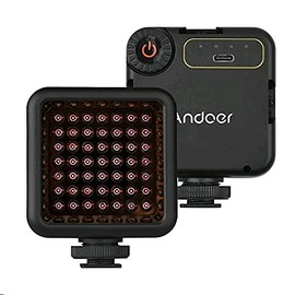 AgoKud Mini IR Night Vision Light Infrared Photography Light for Video Camera Camcorder Built-in Rechargeable Battery with 3 Cold Shoe Mount for Vlog Video Recording