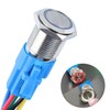 DMWD 16MM Two Colors LED Metal Latching Push Button Switch