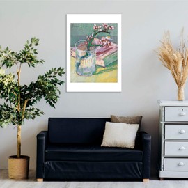 Spiffing Prints Vincent Van Gogh - Blossoming Almond Branch in a Glass with a Book