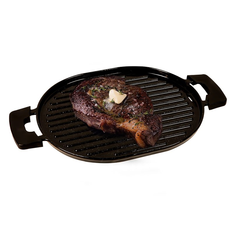 NUWAVE Cast Iron Grill With Enameled Non-Stick Coating, Designed For