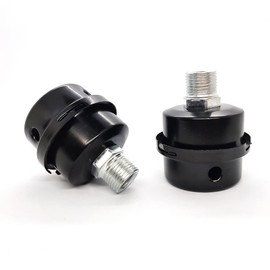 Air Compressor Silencer 1/2"PT 20mm Filter Air Compressor Muffler Accessories Air Compressor Intake Filter Noise Muffler Silencer 20mm Thread ，Pack of 2