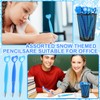 Seajan 48 Pcs Winter Snowflake Pens Bulk Winter Ballpoint Pens