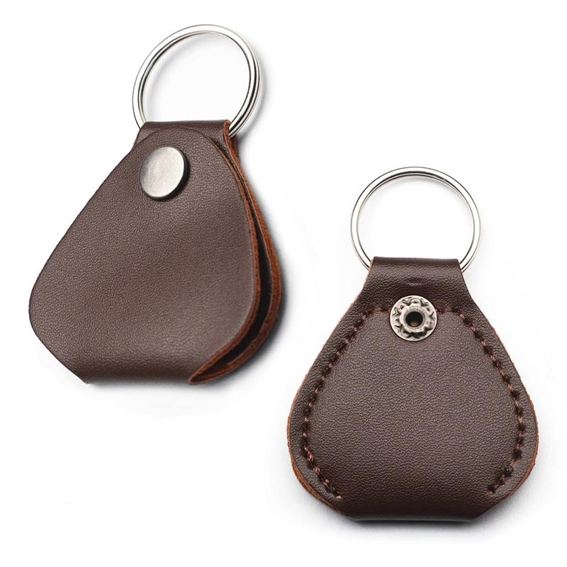 Pack of 3 DickPick Guitar Picks with Genuine Leather Plectrum