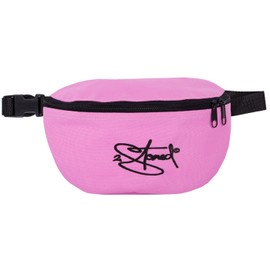 2Stoned Classic Hip Bag with Embroidery Classic Logo or Rudeboy Stylee in 12 Colours, pink, Neck pouch