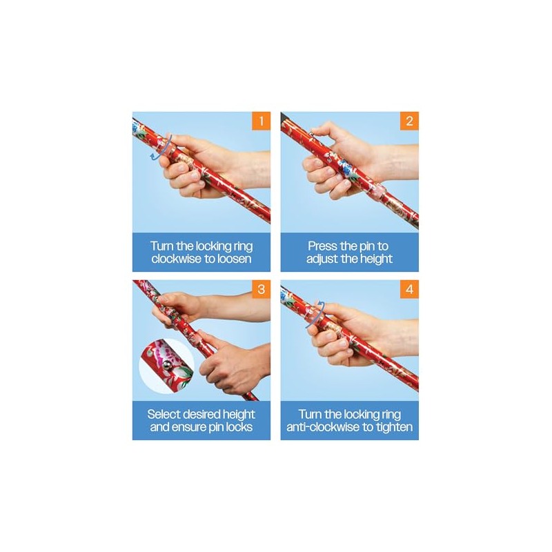 Aidapt Set of 2 Floral Folding Walking Sticks with Adjustable