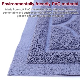 Frxat Cat Litter Mat Litter Trapping Mat, Non-Slip, Less Waste Cat Litter Box Mat,Door mats, Entrance mats，Waterproof, Anti Slip, and pet Urine Resistant，47" x 36" LightBlue