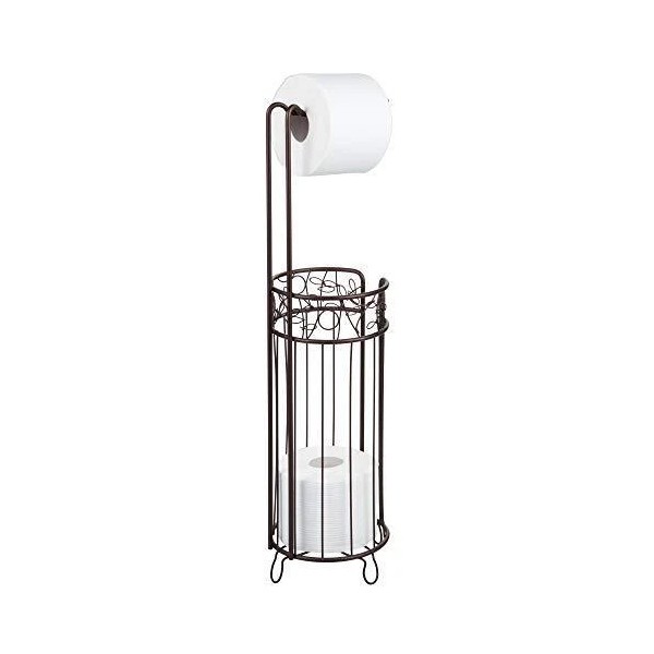 iDesign Standing Toilet Paper Tissue Roll Holder Reserve Storage Rack