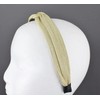 Gold braided headband soft fabric covered band grip teeth braid