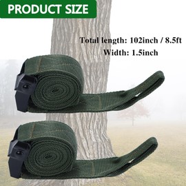 Sozize 2 PCS Hunting Climbing Stand Straps 8.5ft Hunting Climbing Stick Replacement Straps Tree Ladder Stabilizer Strap Tree Platform Strap Hunting Cam Strap for Fixing Tree Hang-on Standing Shelf