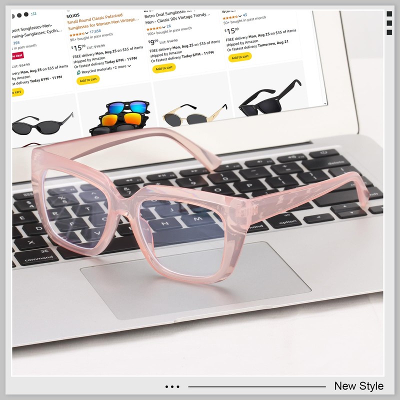 YMRFW Square Blue Light Blocking Glasses for Women Men Retro