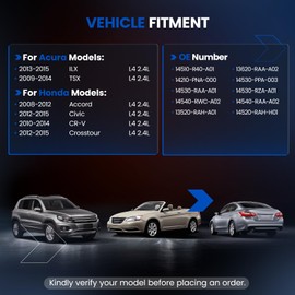 SYKRSS Engine Timing Chain Kit with Camshaft sprocket Compatible with Acura 09-14 TSX, 13-15 ILX, Compatible with Honda 08-12 Accord, 12-15 Civic, 10-14 CR-V, 12-15 Crosstour 2.4L L4