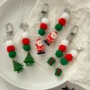Christmas Holiday Keyring & Bag Charm: Santa, Snowflake, Tree Designs Free Size/Christmas Tree Strap 10ea