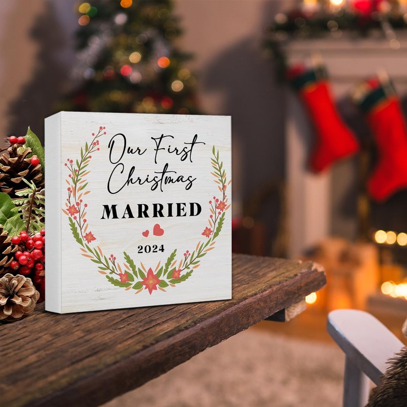 Our First Christmas Married Decor, Wedding Gifts for Couples, First