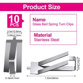 PAGOW 10pcs Glass Bed Spring Turn Clips for Ender 3 Pro, Ender 3S, Ender 5 Pro, CR-20 PRO, CR-10S Pro 3D Printer