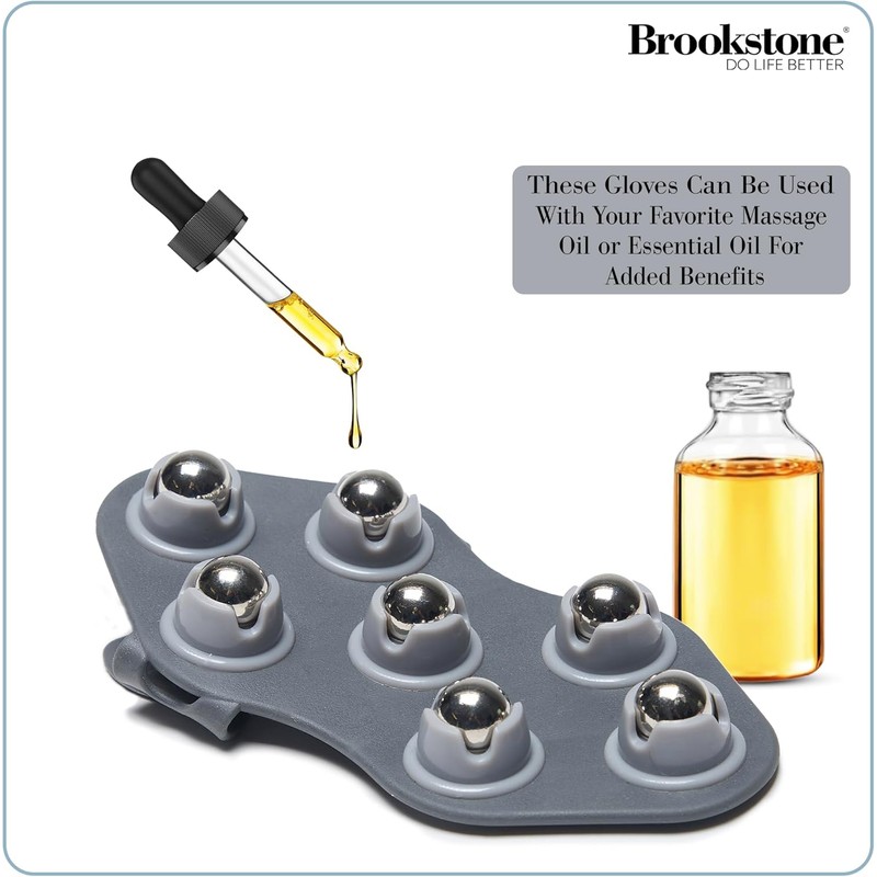 Brookstone Palm Roller Body Massager - Medium Handheld Roller Massager