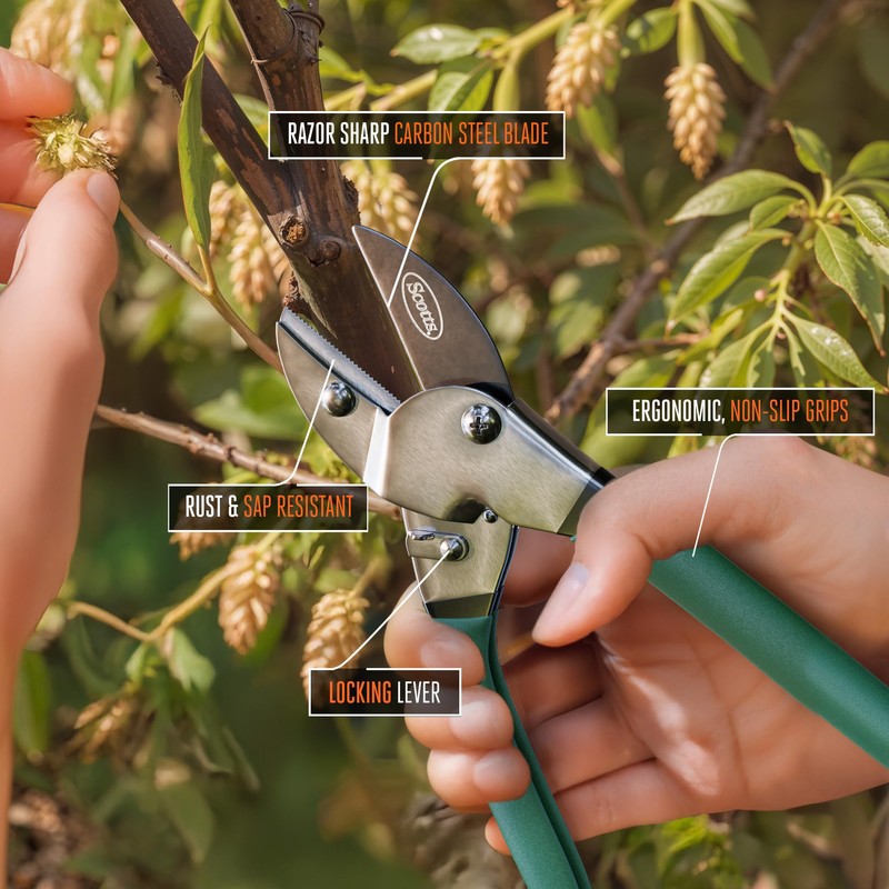 Scotts 8 in. Anvil Pruning Shears – 1/2 in. Cutting