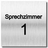 Door Sign "Sprechzimmer 1 2 3 4 UV Print 12