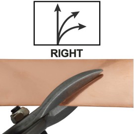 Heavy Duty Offset Straight and Right-Cut Aviation Tin Snips Metal Cutter, 10 Inch Overall Length with Comfort Grip Handle by EX ELECTRONIX EXPRESS