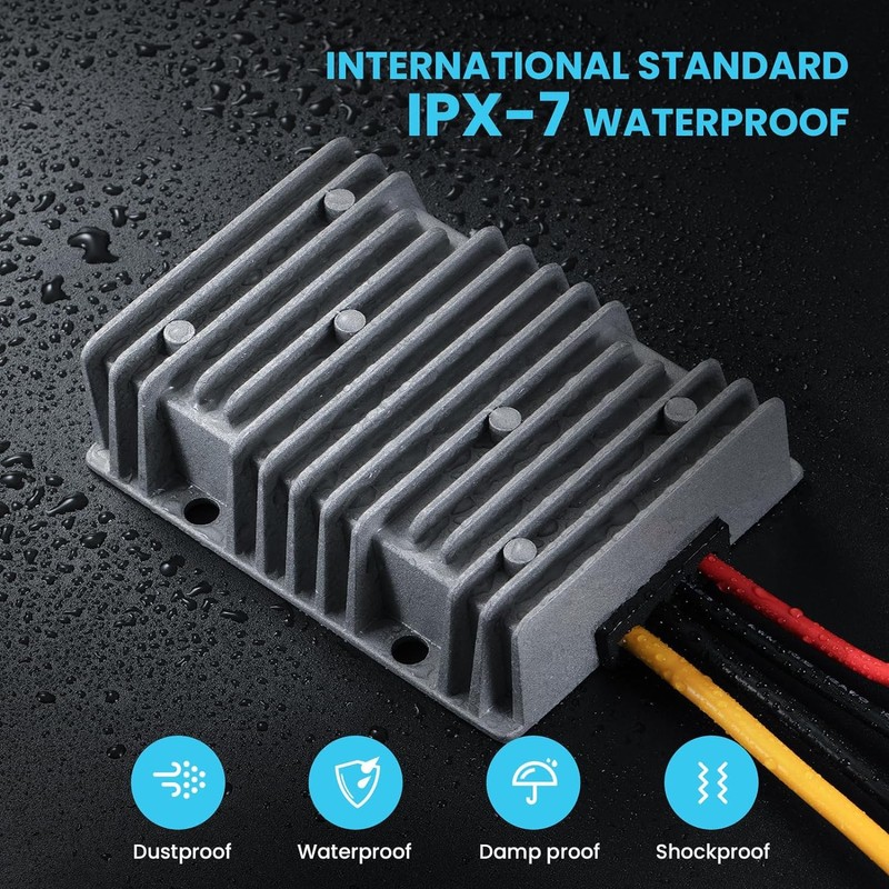 YABOANG DC-DC converter, voltage converter 24V to 12V 40A 480W