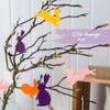 Papierdrachen Pack of 12 Felt Easter Pendants - Rabbit Motif