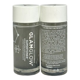 Glamglow Supertoner Exfoliating Acid Solution 1fl.oz./30ml New; Lot of 2
