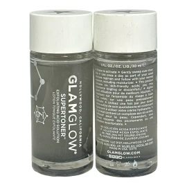 Glamglow Supertoner Exfoliating Acid Solution 1fl.oz./30ml New; Lot of 2