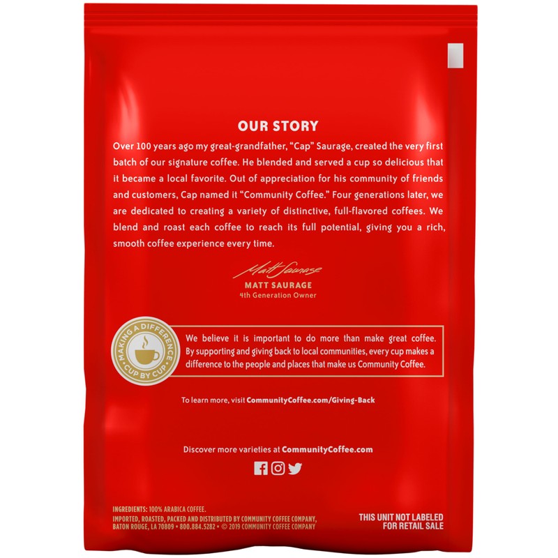 Community Coffee American Classic, Medium Roast Pre-Measured Coffee Packs, 3.0