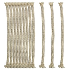 ZZLZX Cotton Torch Wicks 20PCS 1/4 inch 6.3inch Round Cotton Kerosene Oil Lamp Wick for Rock Candle Kerosene Alcohol Oil Lamp and Candle Lamp Burner Lantern Stove, Braided Cotton Wick