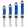 NICAVKIT 4Pcs Top and Bottom Bearing Flush Trim Router Bits