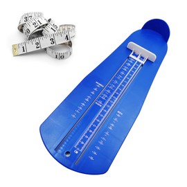 Foot Measurement Device Shoe Size Measuring Devices for Adults and Kids with Soft Tape Measure US Standard Blue