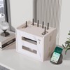 Wooden Router Shelf, Desktop WiFi Router Storage Box Modem Rack