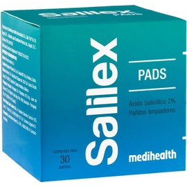 Salilex Pads Almohadillas Faciales Dermolimpiadoras Libres de Jabon Para Piel Grasa Con Tendencia a Acné, Ayuda a Limpiar Poros Abiertos y Reducir Imperfecciones 30 almohadillas