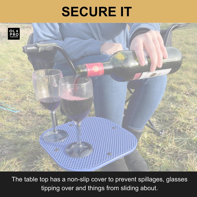 OLPRO | Portable Camping Table with Spike | Lightweight &