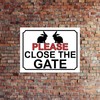Shawprint PLEASE CLOSE THE GATE METAL SIGN RABBIT THEME 200MM