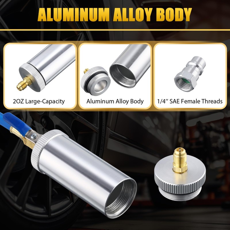 Tellegloww Oil and Dye Injector Kit with 1/4" Connector Compatible