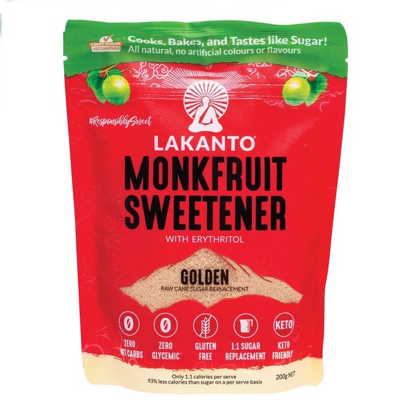 Lakanto - Golden Monkfruit Sweetener - With Erythritol, 200g