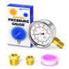 MEANLIN MEASURE -30~30Psi Vacuum Gauge Stainless Steel 1/4" NPT 2"