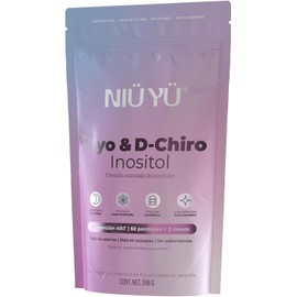 Myo & D-Chiro Inositol Relación 40:1 Ideal para Mujeres Fórmula Pura Sin Extras 246g · 60 Porciones · Rinde 2 meses Sin Sabor