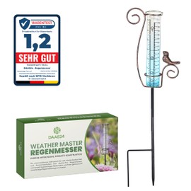 DAAS24 Rain Gauge - Rain Gauge for Garden - Frost-proof Glass - Rainfall Meter - Flexible Placement - Garden Decoration