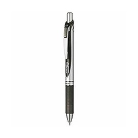 Pentel BLN74-A EnerGel Silver Ink/Black 0.02 inch (0.4 mm) (Extra Fine) Needle Tip