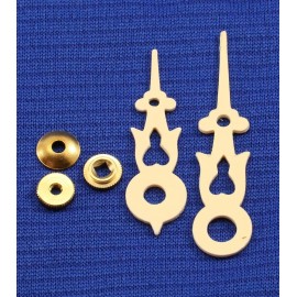 Black Forest Regula Cuckoo Clock Movement Hands For 90 mm or 3 1/2" Dial NEW CREAM w/ Nuts