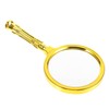 HOMSFOU gold plated magnifying glass mira royal detective reading magnifier