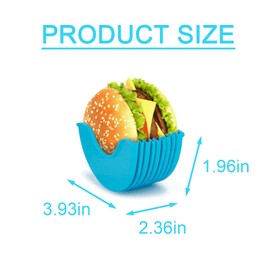 Vyooxcy 4 PCS Reusable Burger Holder Clip，Retractable Adjustable Sandwich/Hamburger Holders for Burger Lovers the aged and Children