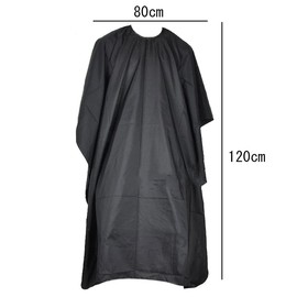 [Getrays] Hairdressing Gown Barber Cape Cloth, Adjustable Black Salon Cape Apron Waterproof Unisex Hairdresser Gown for Hair Styling, Cutting and Coloring Styling, Black