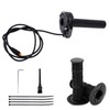 Ebike Full Twist Throttle Grip Kit, 3 Pin Waterproof Anti-Slip