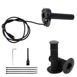 Ebike Full Twist Throttle Grip Kit, 3 Pin Waterproof Anti-Slip Design