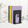 Book Ends, Heavy Duty Bookends for Shelves, Anti-slip Base, Black,