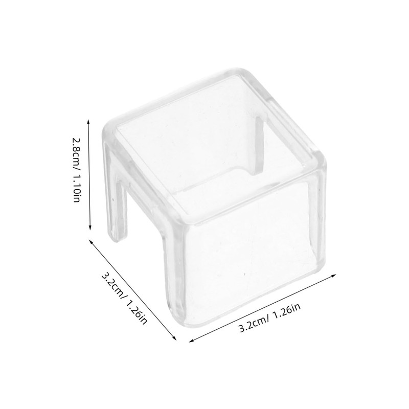 VICASKY 3pcs Billiard Chalk Holder Acrylic Storage Box for Pool