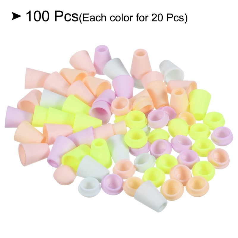 PATIKIL Bell End Stopper, 100 Pack Cord Rope Lock for