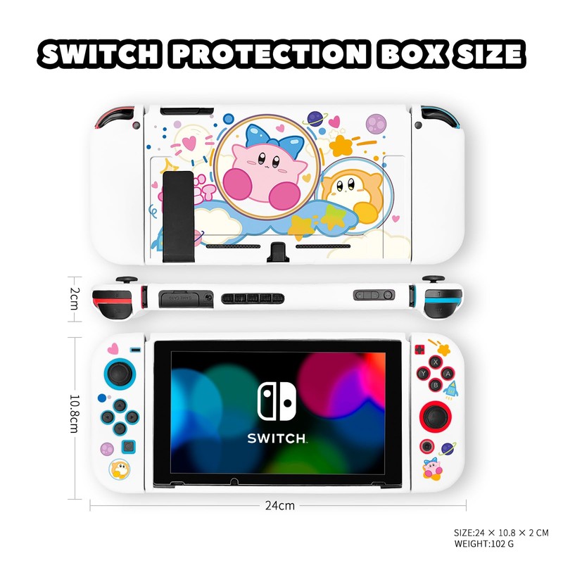Switch Case, Switch NS Hülle, Anti-Kratzer Design Zubehör, TPU-Softcase im